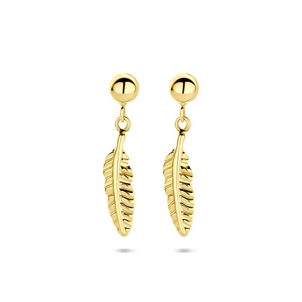 oorhangers veer 17 mm 14K geelgoud