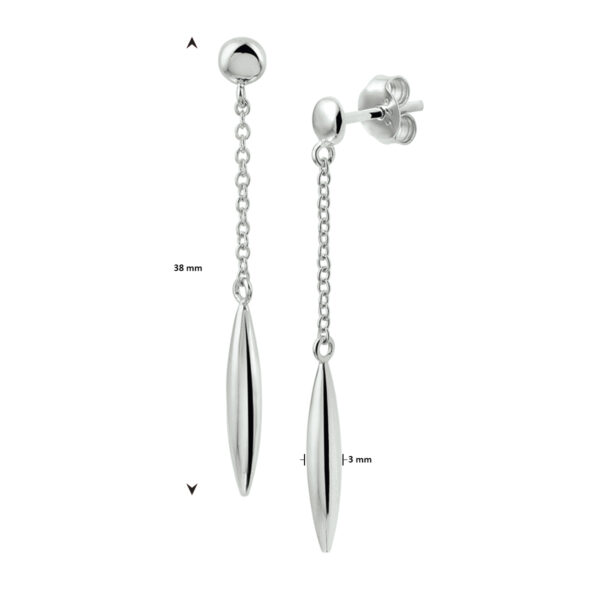 oorhangers zilver gerhodineerd - Afbeelding 2