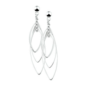 oorhangers zilver wit
