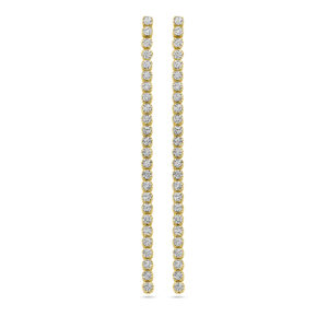 oorhangers zirkonia 14K geelgoud