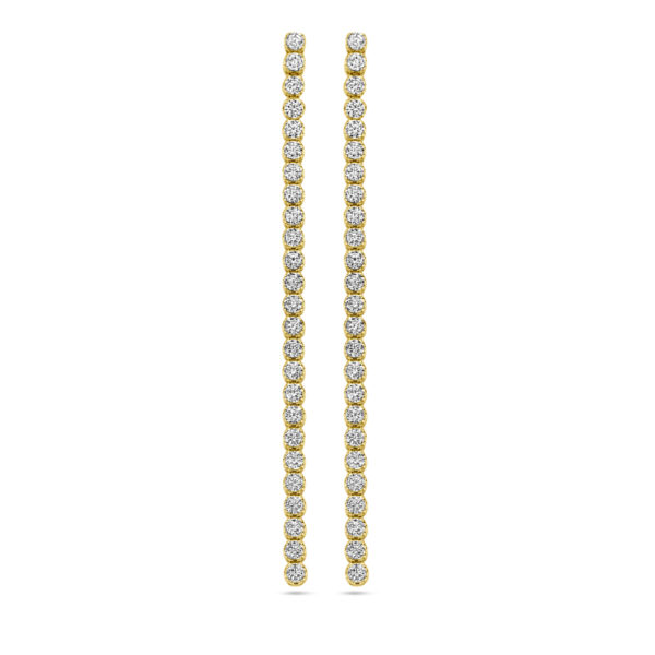 oorhangers zirkonia 14K geelgoud