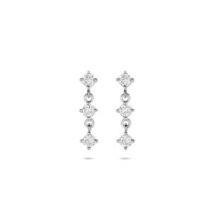 oorhangers zirkonia 16 mm zilver gerhodineerd
