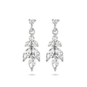 oorhangers zirkonia 18 mm zilver gerhodineerd