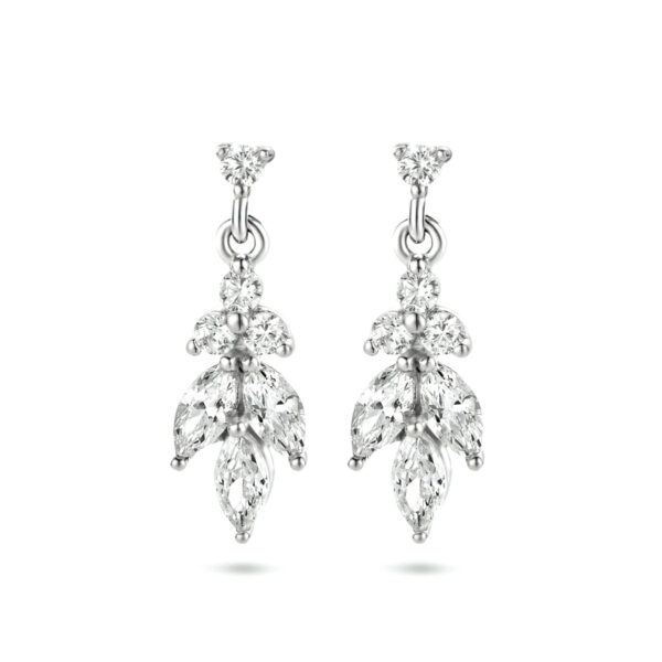 oorhangers zirkonia 18 mm zilver gerhodineerd