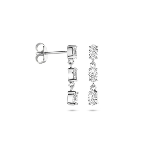 oorhangers zirkonia 20,5 mm zilver gerhodineerd - Afbeelding 3