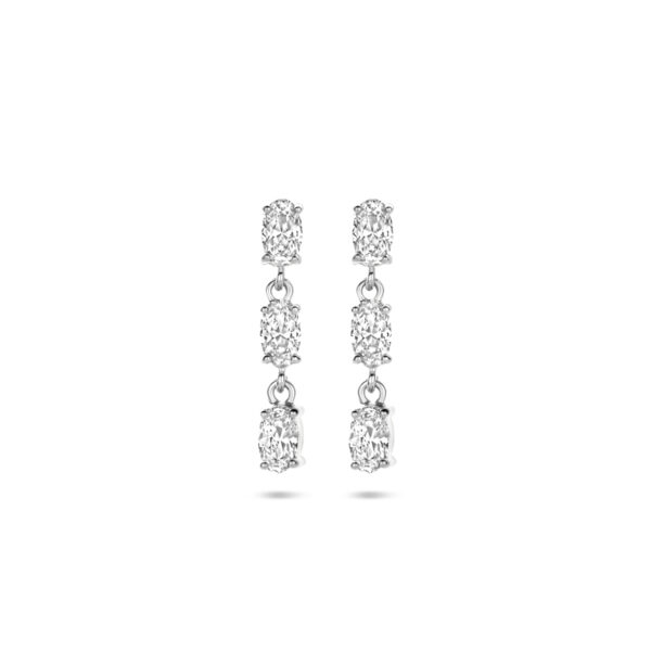 oorhangers zirkonia 20,5 mm zilver gerhodineerd