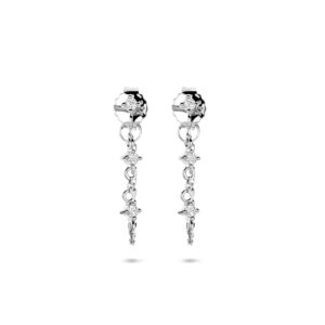 oorhangers zirkonia 23 mm zilver gerhodineerd