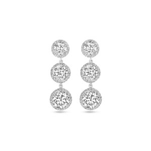 oorhangers zirkonia 33 mm zilver gerhodineerd