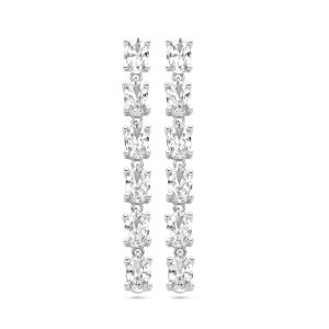 oorhangers zirkonia 44 mm zilver gerhodineerd