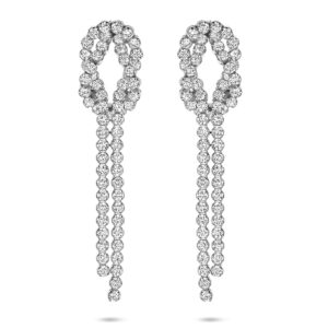 oorhangers zirkonia 53 mm zilver gerhodineerd