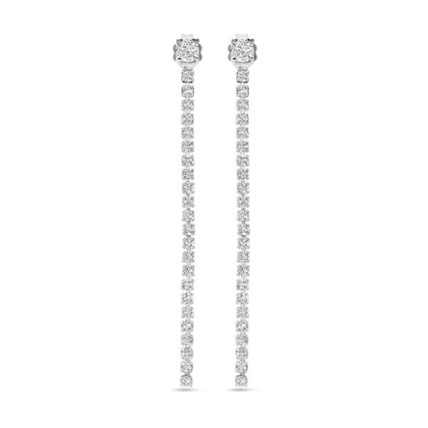 oorhangers zirkonia 55 mm zilver gerhodineerd