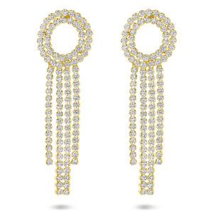 oorhangers zirkonia 62 mm 1 micron zilver verguld (geel)