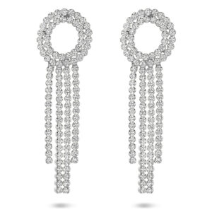 oorhangers zirkonia 62 mm zilver gerhodineerd