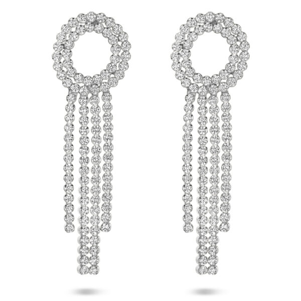oorhangers zirkonia 62 mm zilver gerhodineerd