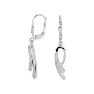 oorhangers zirkonia brisur haak zilver gerhodineerd