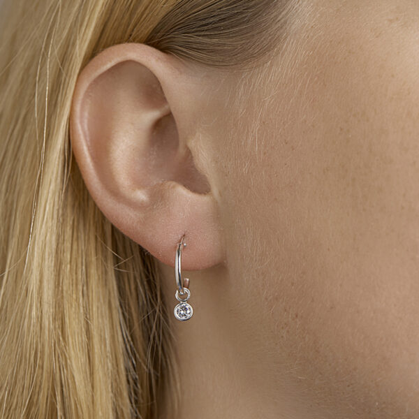 oorhangers zirkonia zilver gerhodineerd - Afbeelding 2
