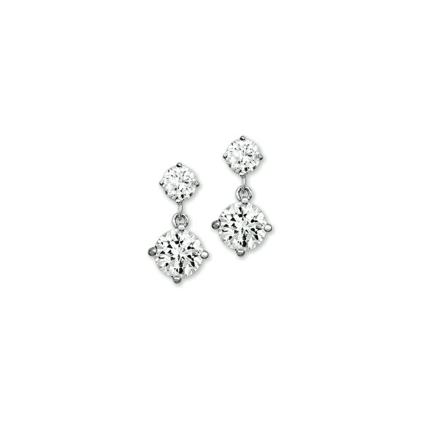 oorhangers zirkonia zilver gerhodineerd