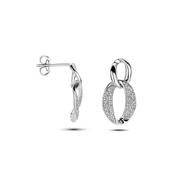 oorhangers zirkonia zilver gerhodineerd - Afbeelding 3