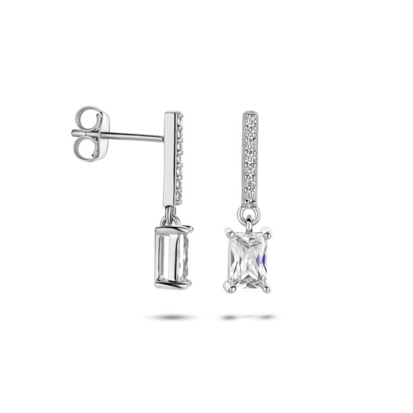 oorhangers zirkonia zilver gerhodineerd - Afbeelding 3