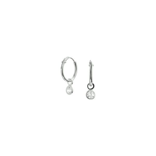 oorhangers zirkonia zilver gerhodineerd