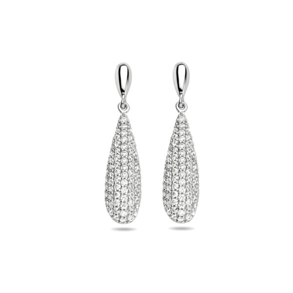 oorhangers zirkonia zilver gerhodineerd