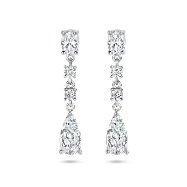 oorhangers zirkonia zilver gerhodineerd
