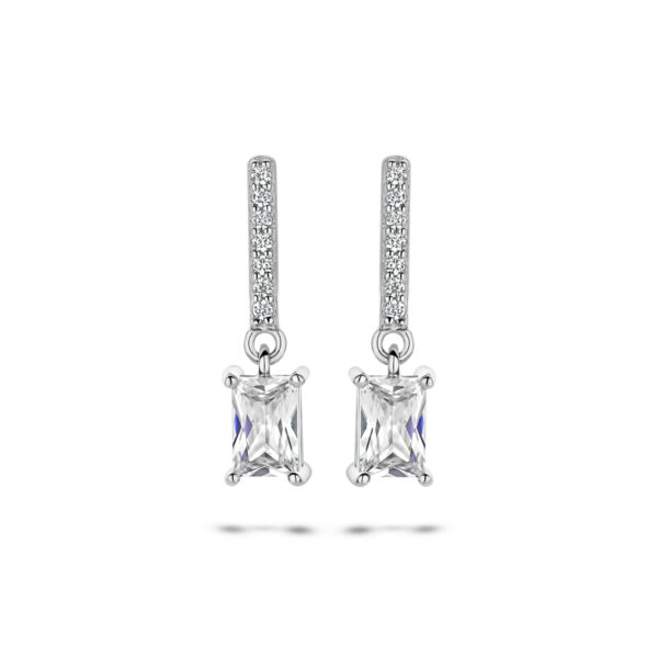 oorhangers zirkonia zilver gerhodineerd