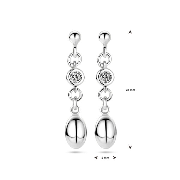 oorhangers zirkonia zilver gerhodineerd - Afbeelding 4