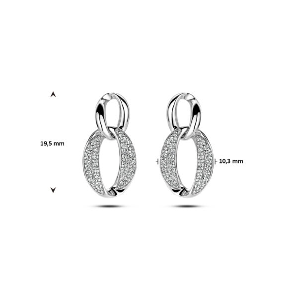 oorhangers zirkonia zilver gerhodineerd - Afbeelding 4