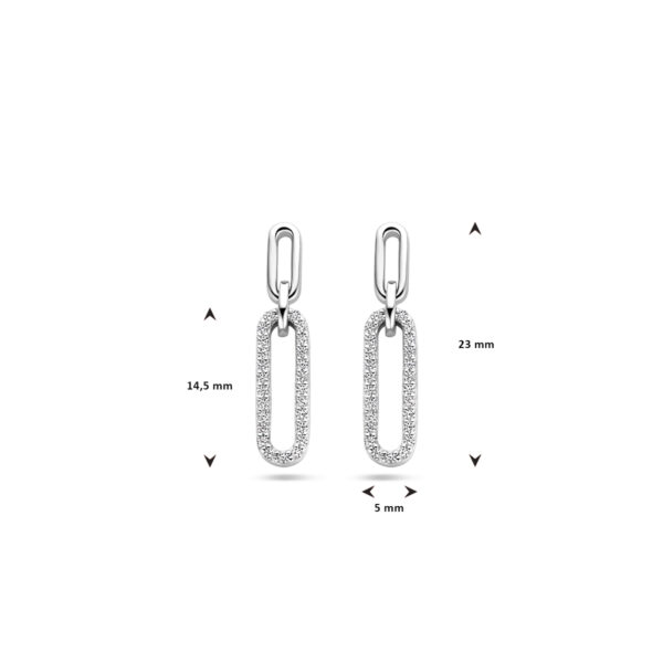 oorhangers zirkonia zilver gerhodineerd - Afbeelding 4