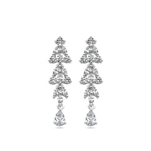 oorhangers zirkonia zilver gerhodineerd