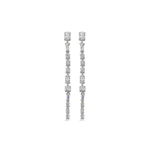 oorhangers zirkonia zilver gerhodineerd