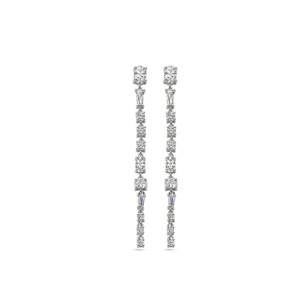 oorhangers zirkonia zilver gerhodineerd
