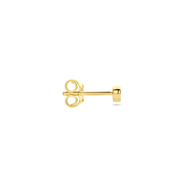 oorknop hartje diamant 0.01ct h si per stuk 14K geelgoud - Afbeelding 3