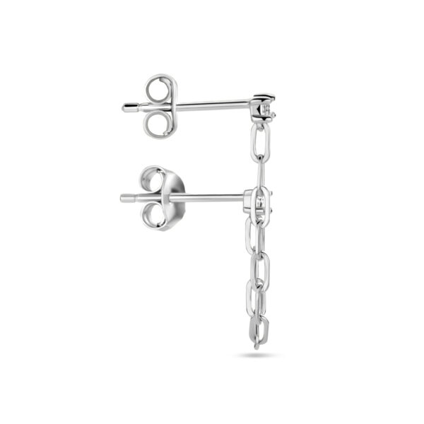 oorknop per stuk zilver gerhodineerd - Afbeelding 3