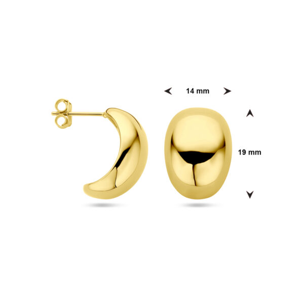 oorknoppen 1 micron zilver verguld (geel) - Afbeelding 4