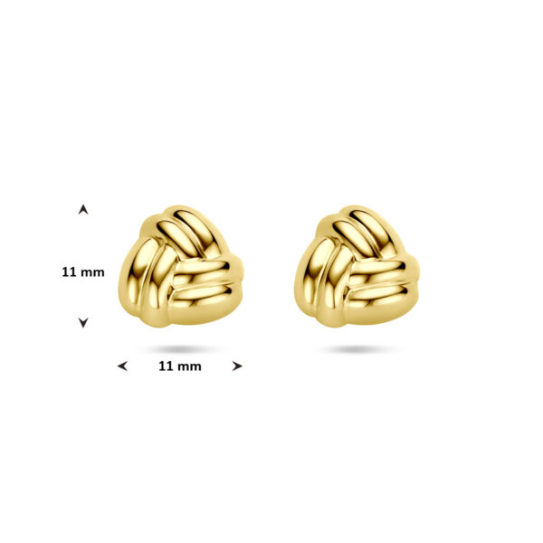 oorknoppen 11 mm 14K geelgoud - Afbeelding 4