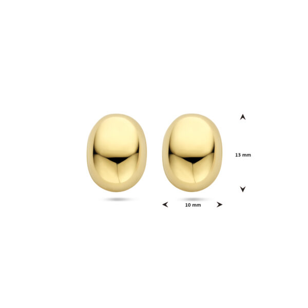 oorknoppen 13 mm 14K geelgoud - Afbeelding 4
