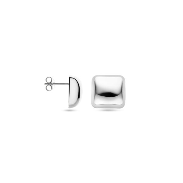 oorknoppen 14 mm zilver gerhodineerd - Afbeelding 3