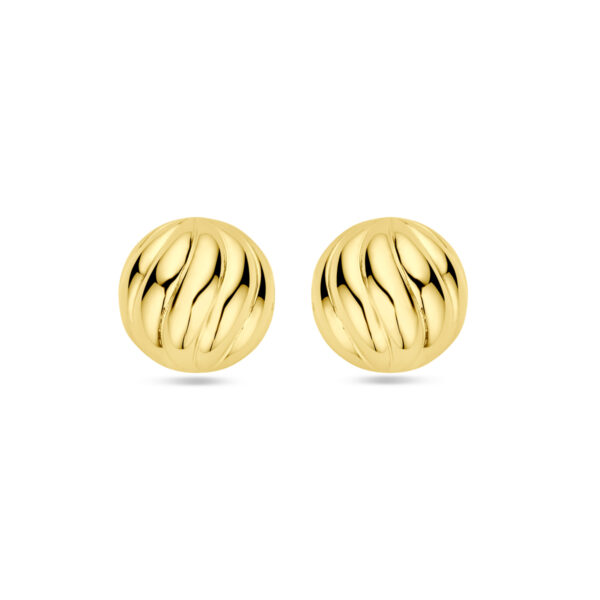 oorknoppen 14,5 mm 1 micron zilver verguld (geel)