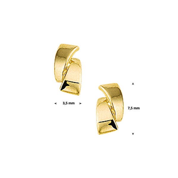 oorknoppen 14K geelgoud - Afbeelding 2