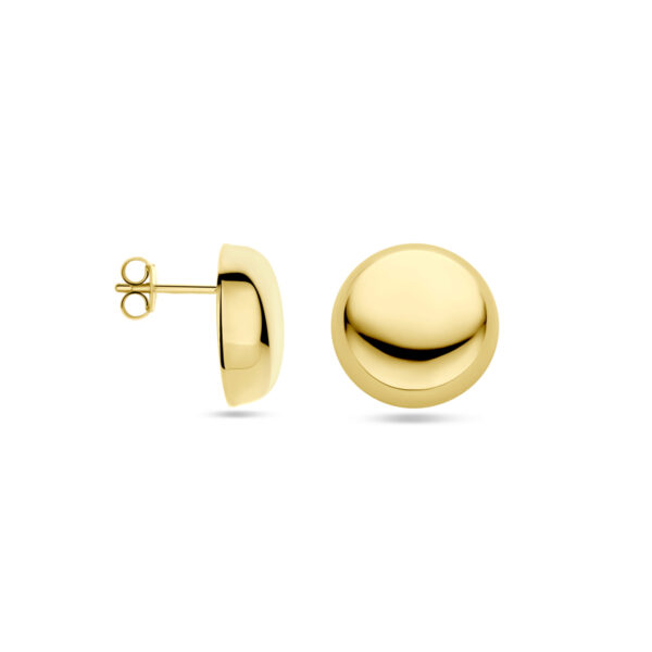 oorknoppen 16 mm 1 micron zilver verguld (geel) - Afbeelding 3