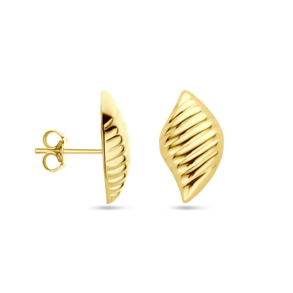 oorknoppen 18 mm 1 micron zilver verguld (geel) - Afbeelding 3