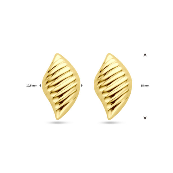 oorknoppen 18 mm 1 micron zilver verguld (geel) - Afbeelding 4