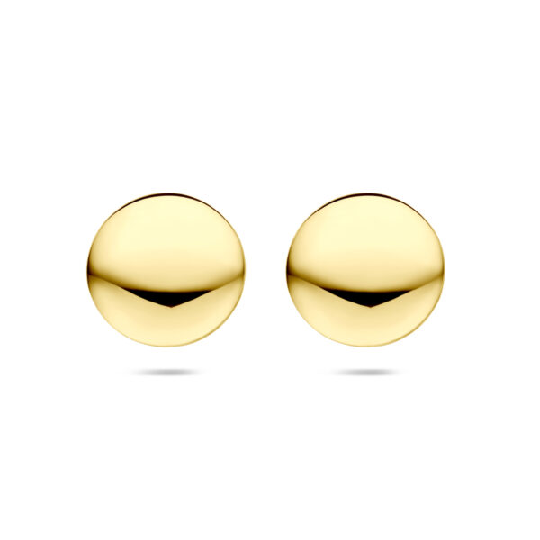 oorknoppen 20 mm 1 micron zilver verguld (geel)