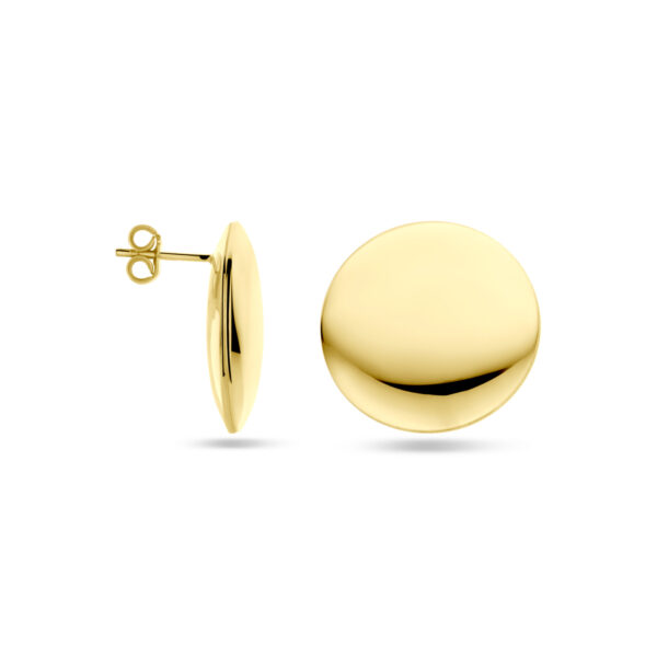 oorknoppen 23 mm 1 micron zilver verguld (geel) - Afbeelding 3