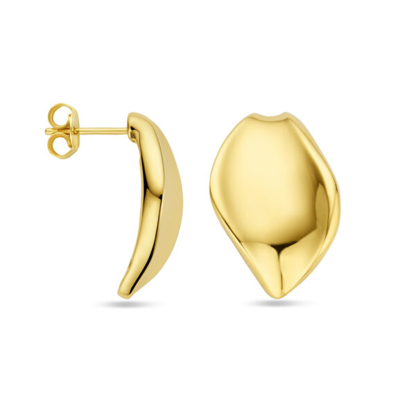 oorknoppen 23 mm 14K geelgoud - Afbeelding 3