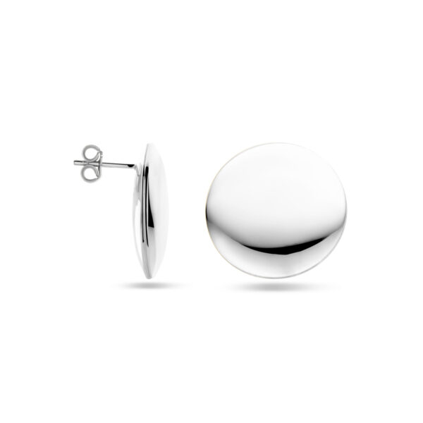 oorknoppen 23 mm zilver gerhodineerd - Afbeelding 3