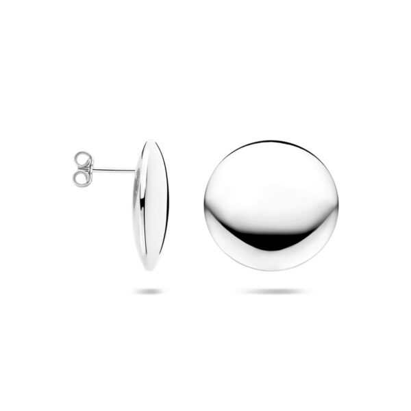oorknoppen 23,5 mm zilver gerhodineerd - Afbeelding 3