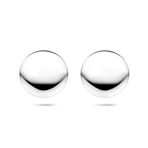 oorknoppen 23,5 mm zilver gerhodineerd